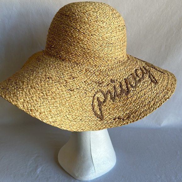 Hat Attack Privacy Please floppy straw sun hat